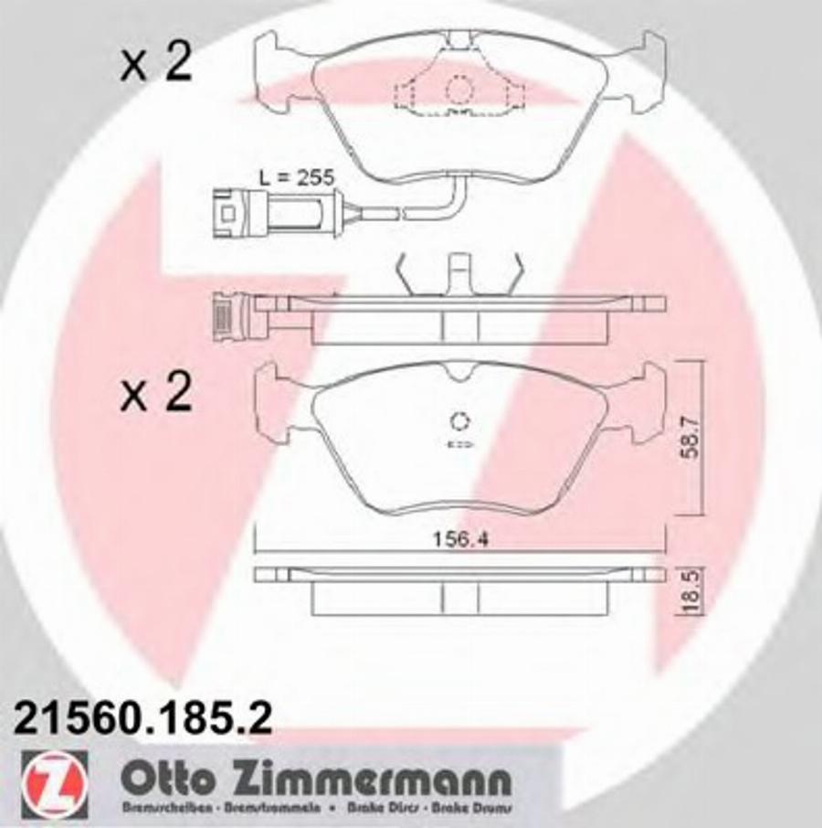 Zimmermann 215601852 - Komplet Pločica, disk-kočnica www.molydon.hr