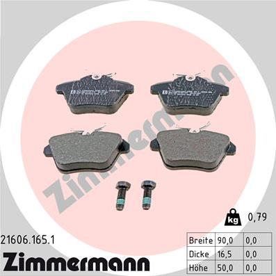 Zimmermann 21606.165.1 - Komplet Pločica, disk-kočnica www.molydon.hr