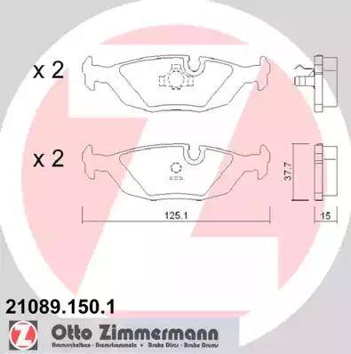 Zimmermann 21089.150.1 - Komplet Pločica, disk-kočnica www.molydon.hr