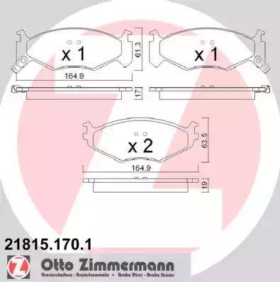 Zimmermann 21815.170.1 - Komplet Pločica, disk-kočnica www.molydon.hr