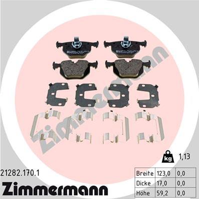 Zimmermann 21282.170.1 - Komplet Pločica, disk-kočnica www.molydon.hr