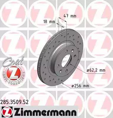 Zimmermann 285.3509.52 - Kočioni disk www.molydon.hr