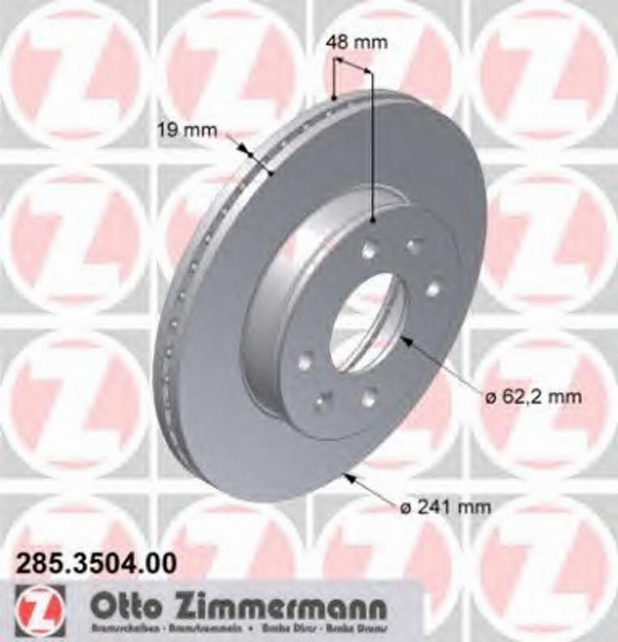 Zimmermann 285.3504.00 - Kočioni disk www.molydon.hr