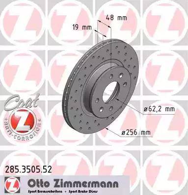 Zimmermann 285.3505.52 - Kočioni disk www.molydon.hr