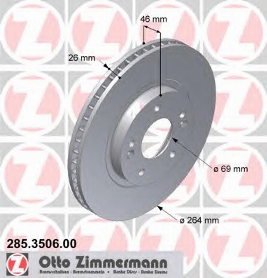 Zimmermann 285.3506.00 - Kočioni disk www.molydon.hr