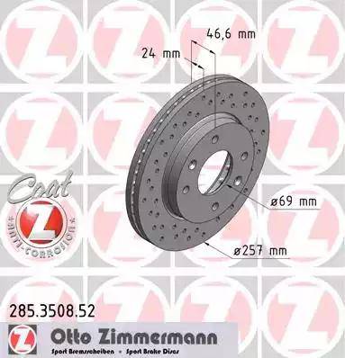 Zimmermann 285.3508.52 - Kočioni disk www.molydon.hr