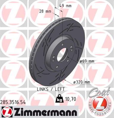 Zimmermann 285.3516.54 - Kočioni disk www.molydon.hr