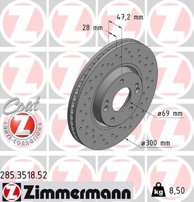 Zimmermann 285.3518.52 - Kočioni disk www.molydon.hr