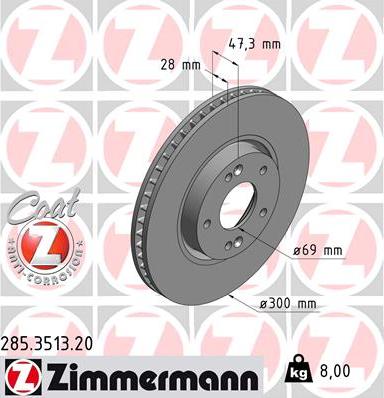 Zimmermann 285.3513.20 - Kočioni disk www.molydon.hr