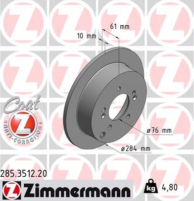 Zimmermann 285.3512.20 - Kočioni disk www.molydon.hr