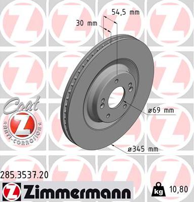 Zimmermann 285.3537.20 - Kočioni disk www.molydon.hr