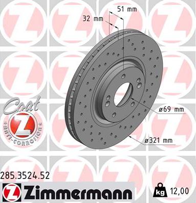 Zimmermann 285.3524.52 - Kočioni disk www.molydon.hr