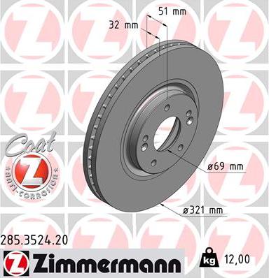 Zimmermann 285.3524.20 - Kočioni disk www.molydon.hr