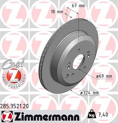 Zimmermann 285.3521.20 - Kočioni disk www.molydon.hr