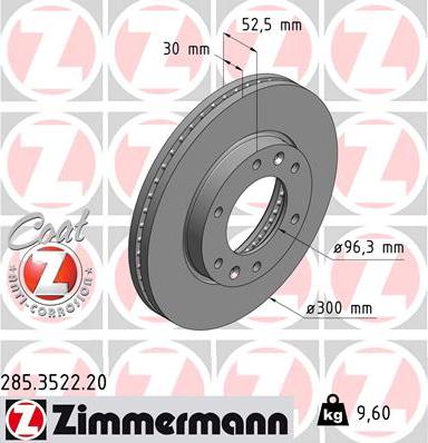 Zimmermann 285.3522.20 - Kočioni disk www.molydon.hr