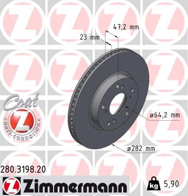 Zimmermann 280.3198.20 - Kočioni disk www.molydon.hr