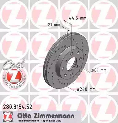 Zimmermann 280.3154.52 - Kočioni disk www.molydon.hr