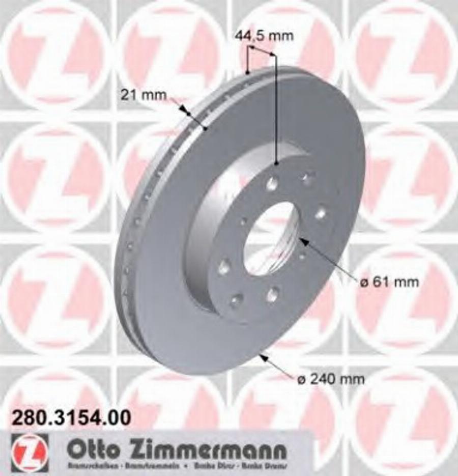 Zimmermann 280 3154 00 - Kočioni disk www.molydon.hr