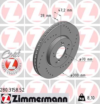 Zimmermann 280.3158.52 - Kočioni disk www.molydon.hr