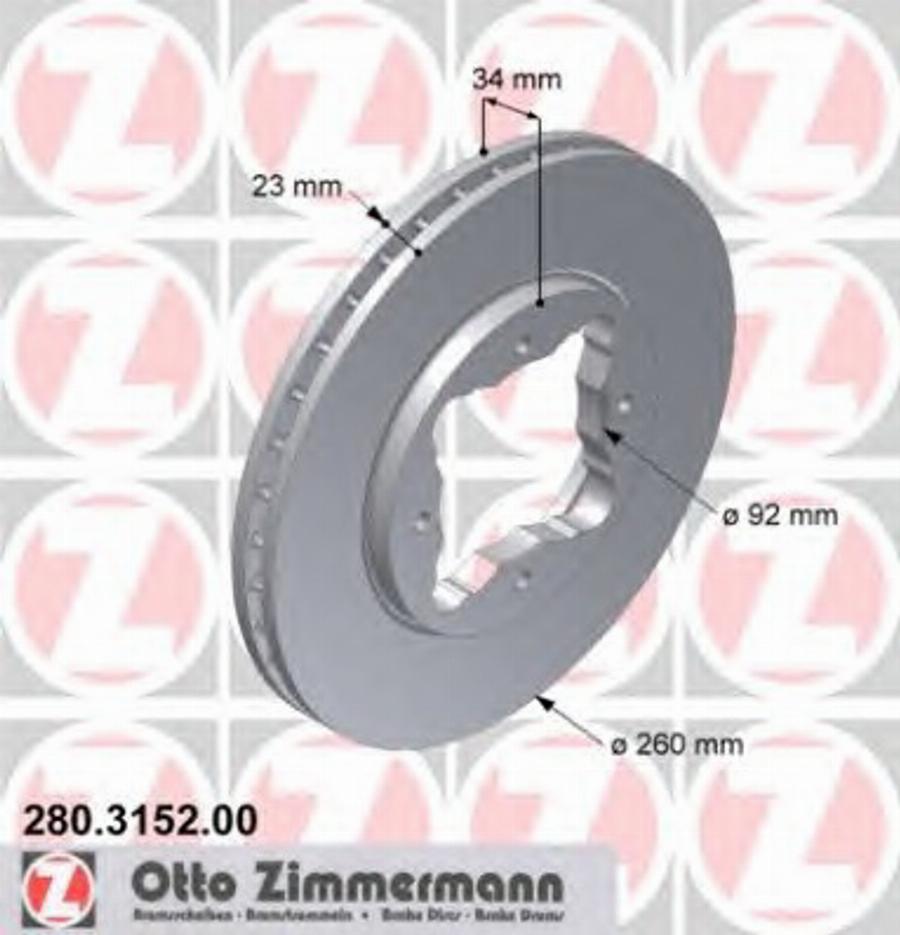 Zimmermann 280 3152 00 - Kočioni disk www.molydon.hr