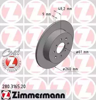 Zimmermann 280.3165.20 - Kočioni disk www.molydon.hr