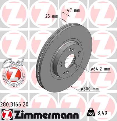 Zimmermann 280.3166.20 - Kočioni disk www.molydon.hr