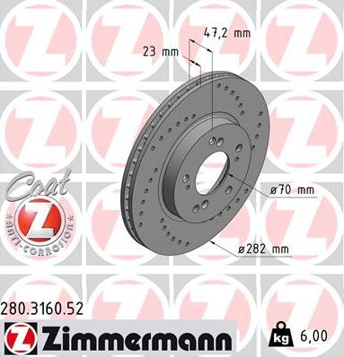 Zimmermann 280.3160.52 - Kočioni disk www.molydon.hr