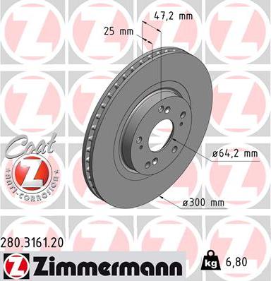 Zimmermann 280.3161.20 - Kočioni disk www.molydon.hr