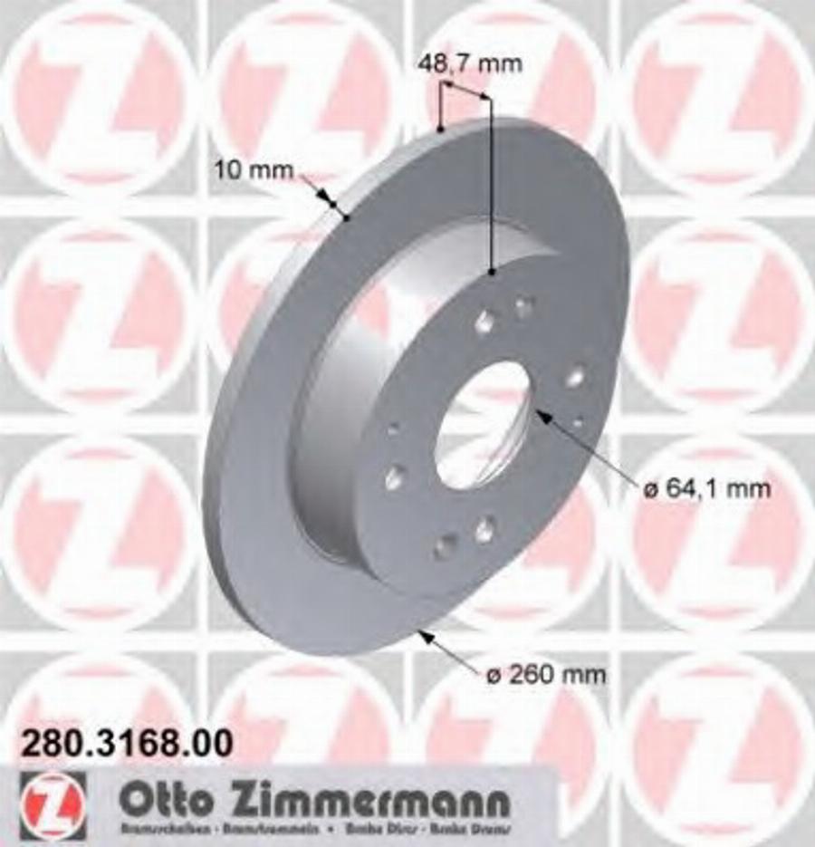 Zimmermann 280.3168.00 - Kočioni disk www.molydon.hr