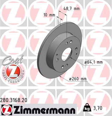 Zimmermann 280.3168.20 - Kočioni disk www.molydon.hr