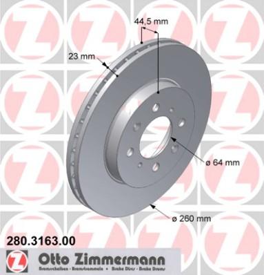 Zimmermann 280.3163.00 - Kočioni disk www.molydon.hr