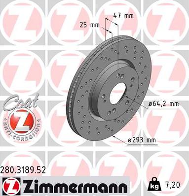 Zimmermann 280.3189.52 - Kočioni disk www.molydon.hr