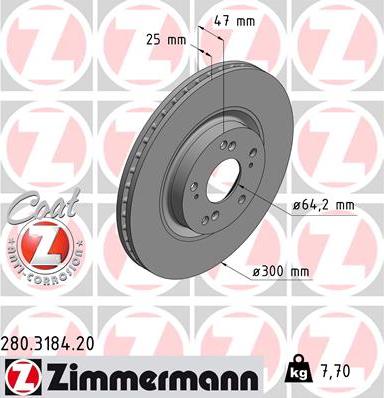 Zimmermann 280.3184.20 - Kočioni disk www.molydon.hr