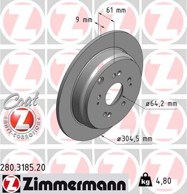 Zimmermann 280.3185.20 - Kočioni disk www.molydon.hr