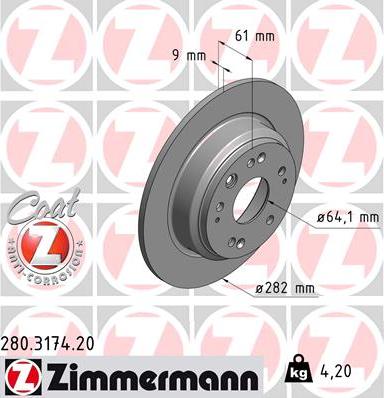 Zimmermann 280.3174.20 - Kočioni disk www.molydon.hr