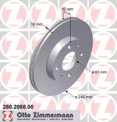 Zimmermann 280.2088.00 - Kočioni disk www.molydon.hr