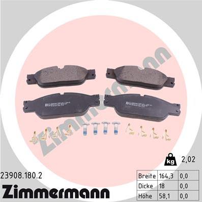 Zimmermann 23908.180.2 - Komplet Pločica, disk-kočnica www.molydon.hr