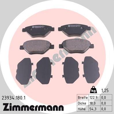 Zimmermann 23934.180.1 - Komplet Pločica, disk-kočnica www.molydon.hr