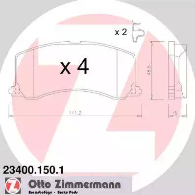 Zimmermann 23400.150.1 - Komplet Pločica, disk-kočnica www.molydon.hr