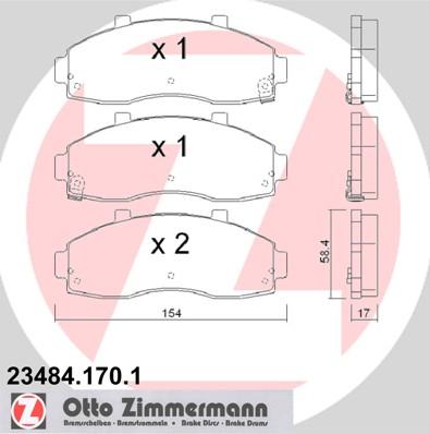 Zimmermann 23484.170.1 - Komplet Pločica, disk-kočnica www.molydon.hr