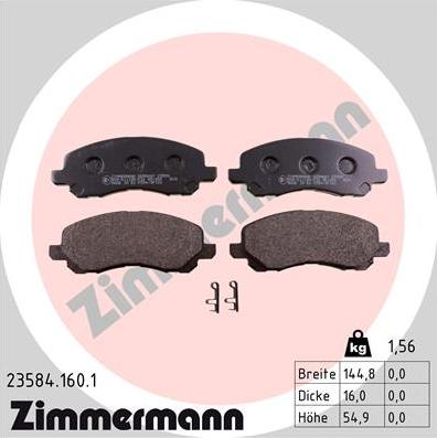 Zimmermann 23584.160.1 - Komplet Pločica, disk-kočnica www.molydon.hr