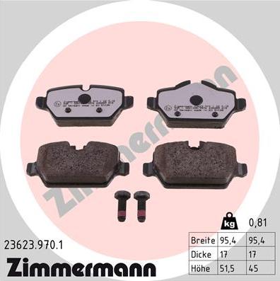 Zimmermann 23623.970.1 - Komplet Pločica, disk-kočnica www.molydon.hr