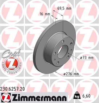 Zimmermann 230.6257.20 - Kočioni disk www.molydon.hr