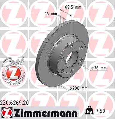 Zimmermann 230.6269.20 - Kočioni disk www.molydon.hr