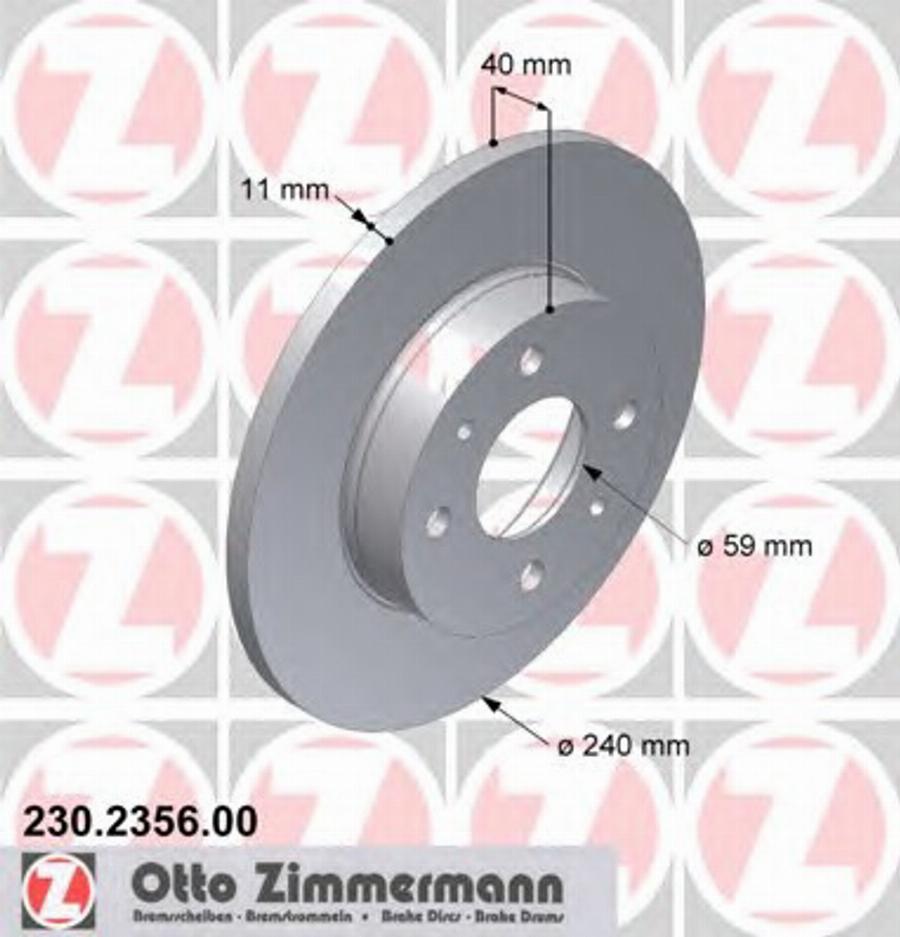 Zimmermann 230 2356 00 - Kočioni disk www.molydon.hr