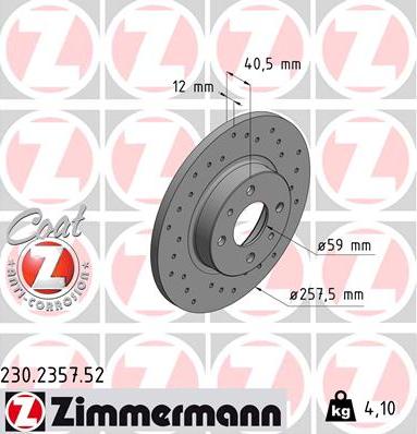 Zimmermann 230.2357.52 - Kočioni disk www.molydon.hr