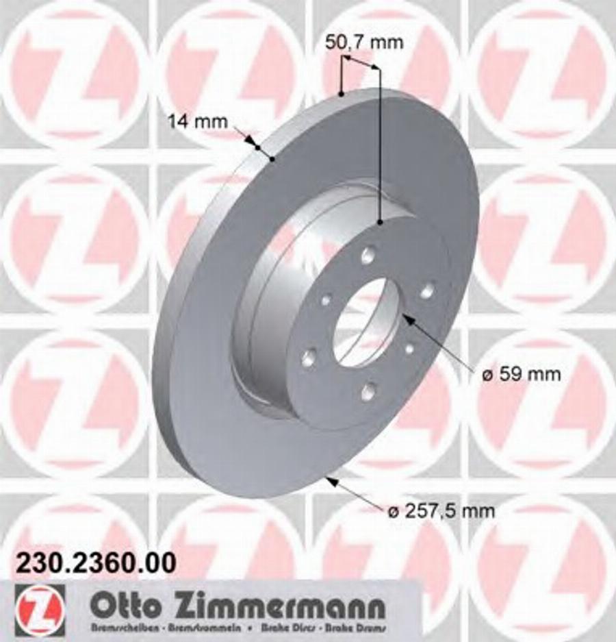 Zimmermann 230236000 - Kočioni disk www.molydon.hr