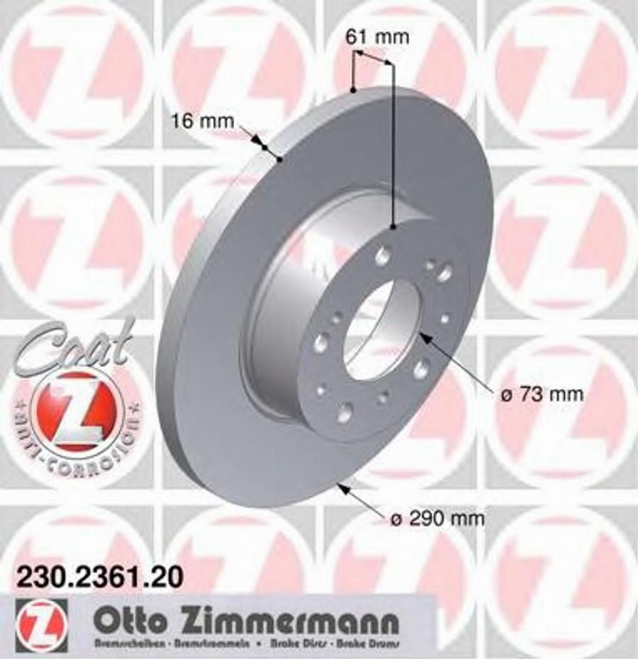 Zimmermann 230236120 - Kočioni disk www.molydon.hr