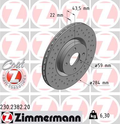 Zimmermann 230.2382.20 - Kočioni disk www.molydon.hr