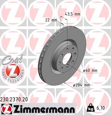 Zimmermann 230.2370.20 - Kočioni disk www.molydon.hr